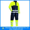 Vestuário de protecção de algodão de inverno Reflective Safety Coverall para homens